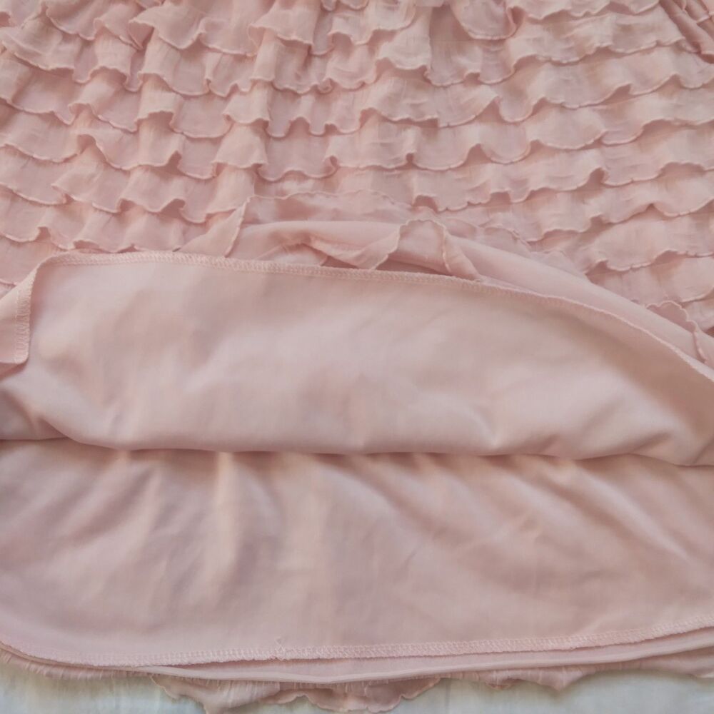 XHILARATION Ruffled Pink Skirt Barbie Core Coquette Womens Size XL - Picture 5 of 8